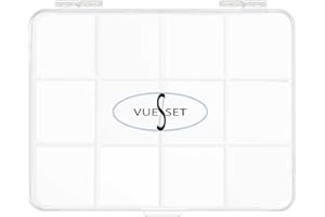 Vueset Viking Jack, Empty Makeup Palette Case made for Depotting Makeup/Creams into a Transparent Container, 12 Sections