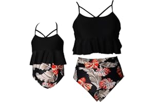 Uhnice Mother Daughter Swimwear Family Matching Girls Swimsuit Women Bikini Set