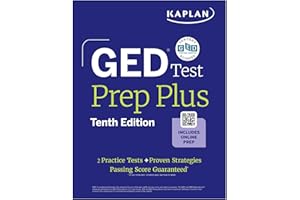 GED Test Prep Plus, Tenth Edition (2026): Includes a Diagnostic Pretest, 2 Full Length Practice Tests, 1000+ Practice Questions, and 60+ Online Videos (Kaplan Test Prep)