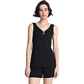 GYS Women's Pajamas Set Bamboo Viscose Short Sleeve Top and Shorts 2 Piece Summer Sleepwear