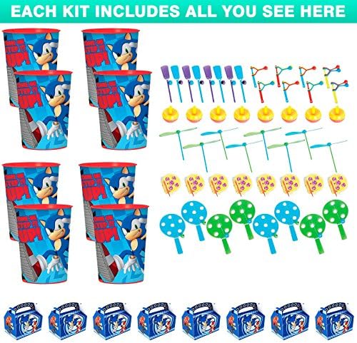 Costume SuperCenter Sonic the Hedgehog Favor Kit (For 8 Guests)