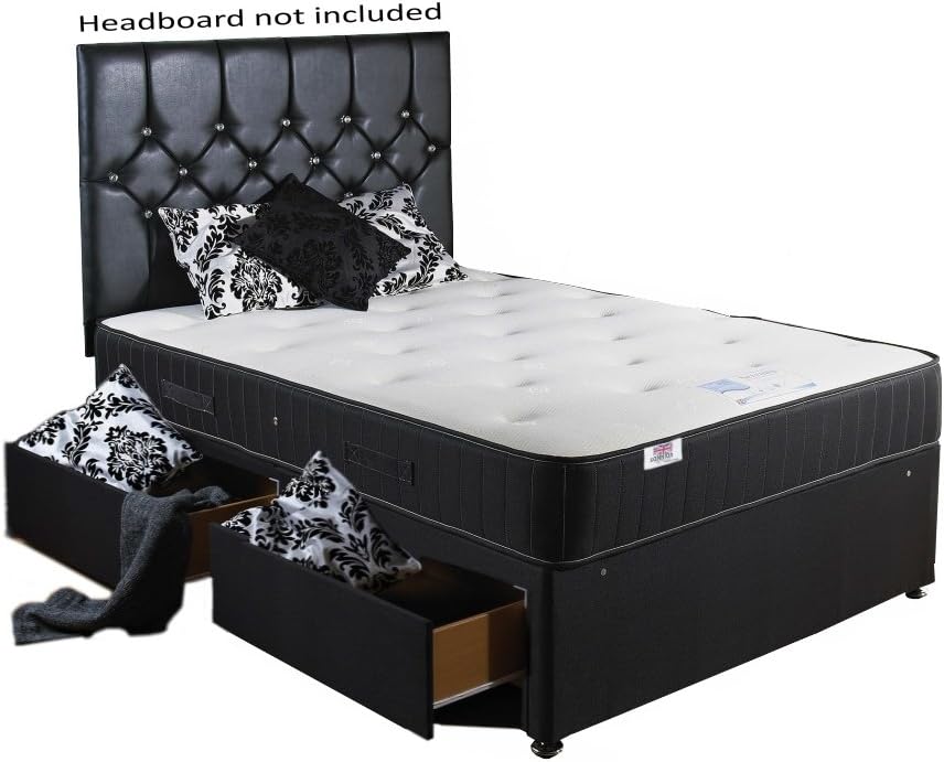 Backcare bed complete set with memory foam mattress and 4 drawers (Small Double)