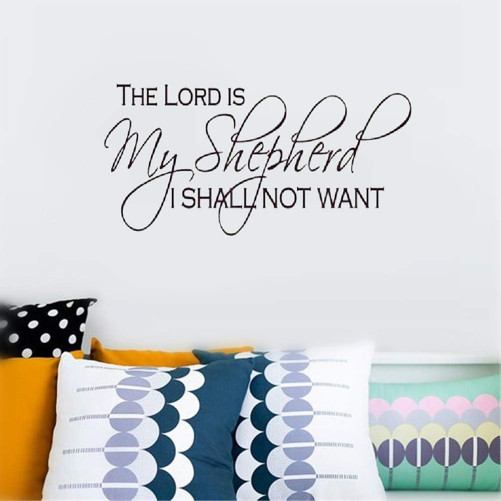 Art Saying Lettering Sticker Wall Decoration Art The Lord is My Shepard I Shall Not Want for Living Room Bedroom