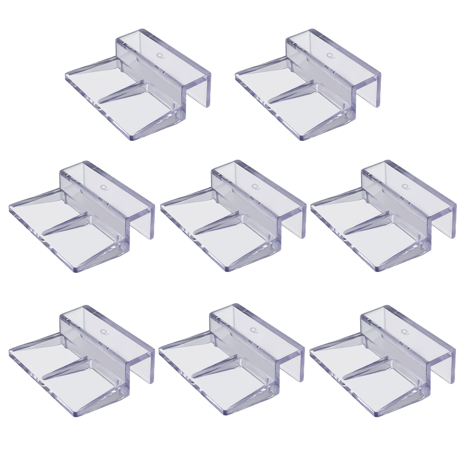 SHULLIN Pack of 8 Support Holder Glass Cover Clips Glass Cover Clips Glass Cover Universal Holders Aquarium Cover Holder for Rimless Aquariums (Transparent) (6 mm)