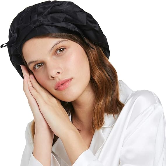 Amazon リリーシルク 天然シルク100 ナイトキャップ ブラック パジャマ ルームウェア 通販