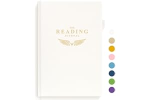 SIMVIA Reading Journal - Elegant Book Journal Reading Log for Reviews and Progress Tracking - Thoughtful Gift for Books Lovers & Readers - 110 Book Reviews (White)