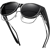 GEGURI Sun Glasses Over Glasses Women's, Fit Over Glasses Polarized Sunglasses For Women, 100% UV Protection