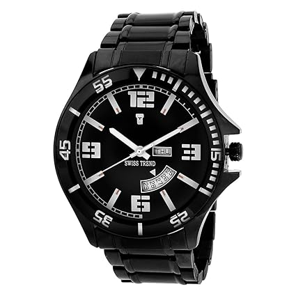 All Black Tough Day & Date Black Dial Mens Watch|Boys Watch