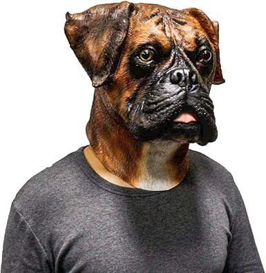 Boxer Dog Mask Latex Overhead Movie Quality Dog Animal Masks Fancy Stag