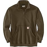 Carhartt Men's 105294 Loose Fit Midweight Quarter Zip Mock Neck Sweatshirt