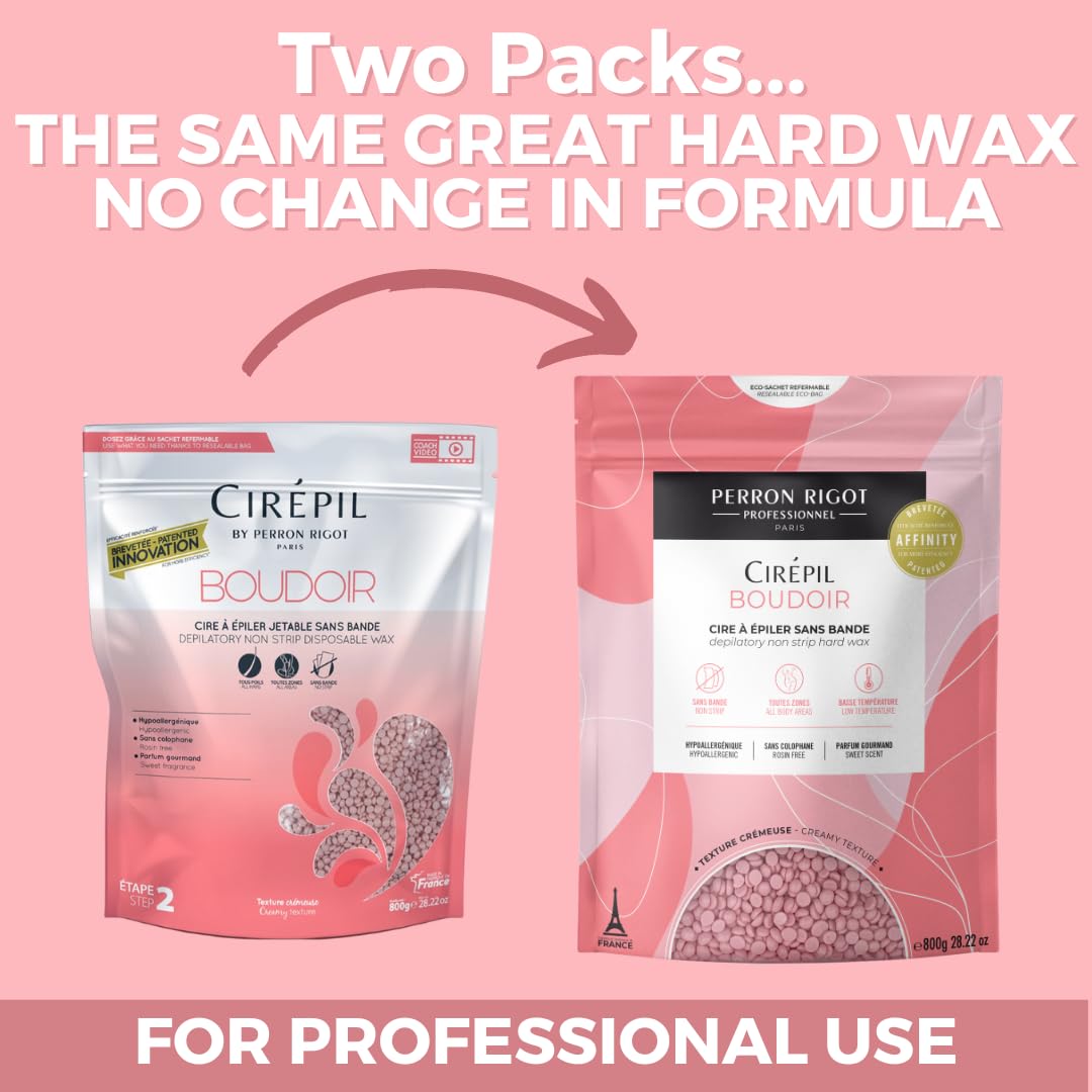 Cirepil Boudoir - 800g / 28.22 oz Wax Beads Bag - Sweet Fragrance - Allergen-Free - Specially Formulated for Short, Coarse Hair