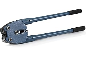 JIADIstrap Strapping Sealer/Crimper for 1/2"-3/4" Polypropylene (PP) Polyester Strapping Band Manual Banding Tool with 20.5" Extended Handle (Blue)