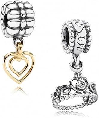 Pandora plateado y dorado con joyas Pandora caja colgantes: Amazon.es: Joyería