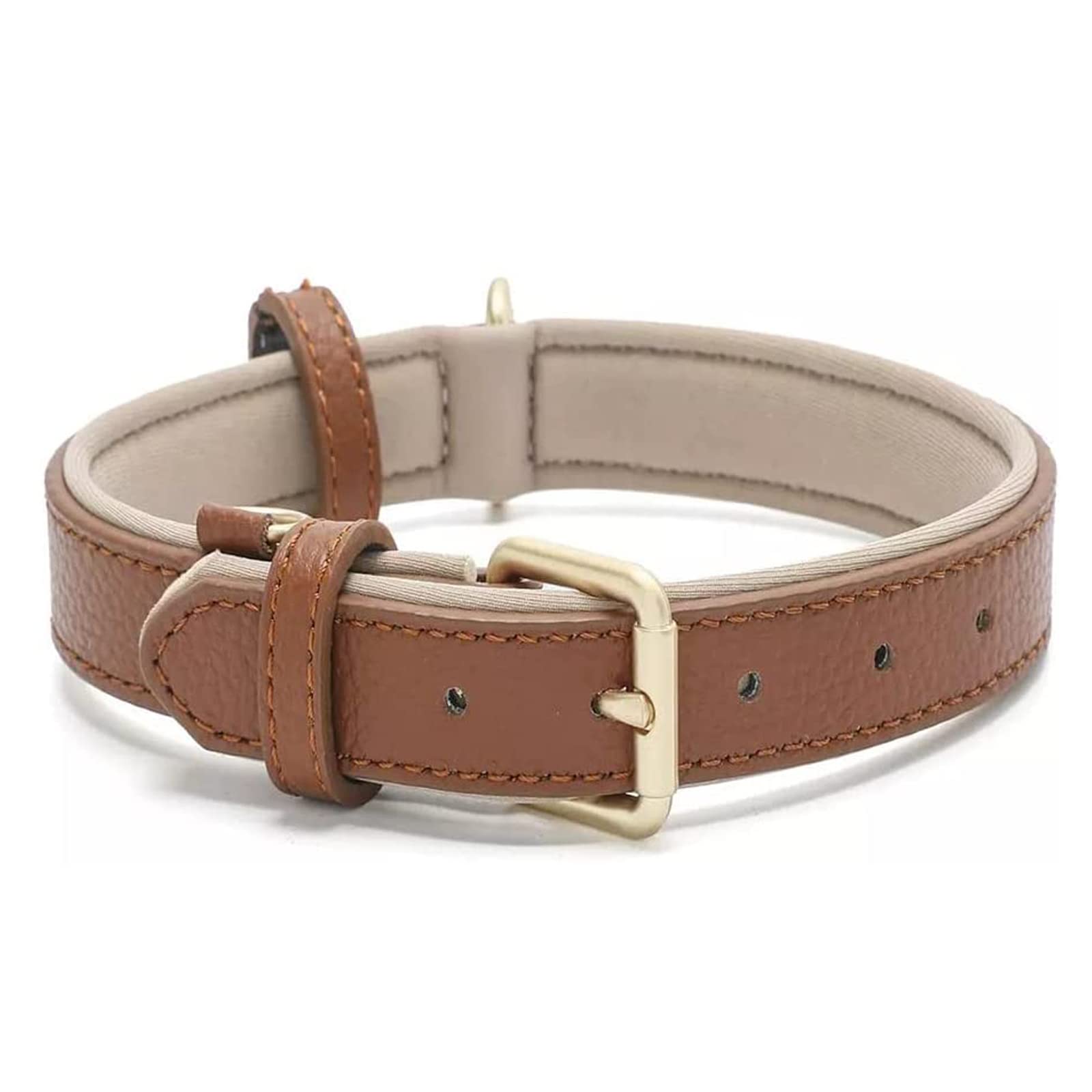 Photo 1 of Tanpie Leather Dog Collar for Small Medium Large Dogs Soft Waterproof Padded Puppy Collars