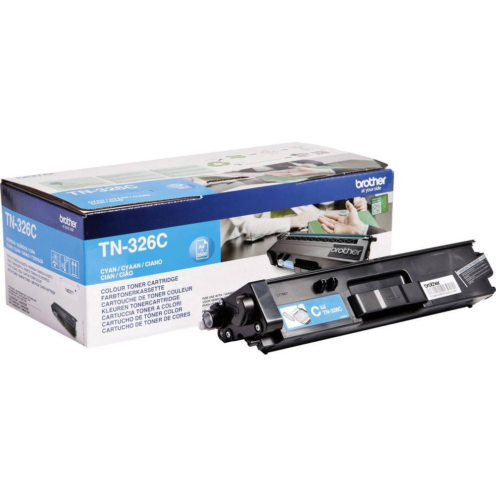 Brother TN-326C Toner Cartridge, Cyan, Single Pack, High Yield, Includes 1 x Toner Cartridge, Brother Genuine Supplies
