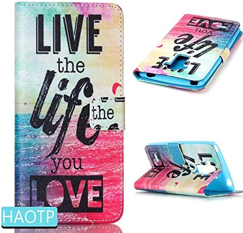 LG G Stylo/LG G4 Stylus (LS770) Case,HAOTP(TM) Beauty Luxury Fashion PU Flip Stand Credit Card ID Holders Wallet Leather Case Cover for LG G Stylo/LG G4 Stylus (LS770)(Live The Life You Love)