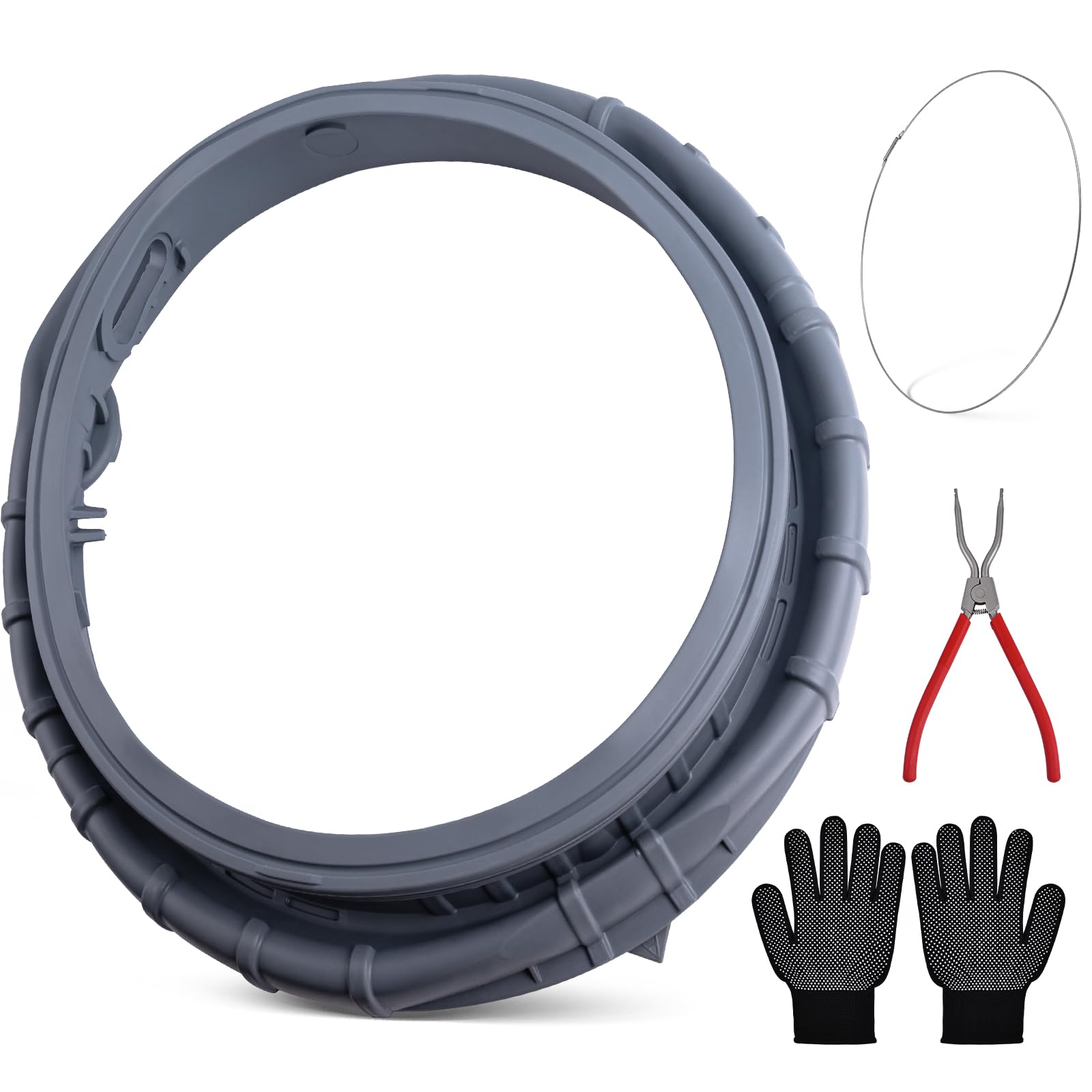 Photo 1 of DC64-03788A Washer Door Boot Seal for Samsung Washing Machine, Washer Door door seal Replacement Part with DC64-03788 washer door boot spring clamp and Spring Expansion Tool