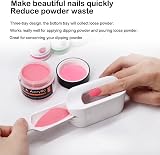 AONOLOVO Nail Dip Powder Tray Recycling Tool White French Manicure Mold view 3