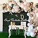 Balloon Garland Arch Kit 16Ft Long,95pcs White Gold Confetti Balloons with 10pcs Palm Leaves for Baby Shower Weeding Birthday Bachelorette Party Backdrop Background Decorations