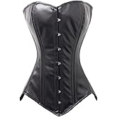 luvsecretlingerie Heavy Duty 26 Double Steel Boned Waist Training LEATHER Long Torso Overbust Tight Shaper Corset #8151