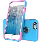 TOTU Case Candy Series Dual Layer Soft-interior Shock-Absorbing TPU Cases Anti-Scratch for iPhone 6/6S 2015 &ndash; Blue/Pink