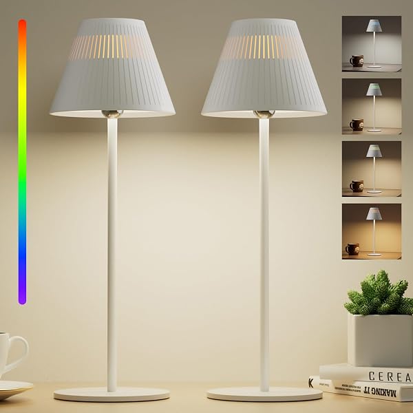 HONEYWELL CORDLESS TABLE LAMPS RECHARGEABLE SET OF 2,...