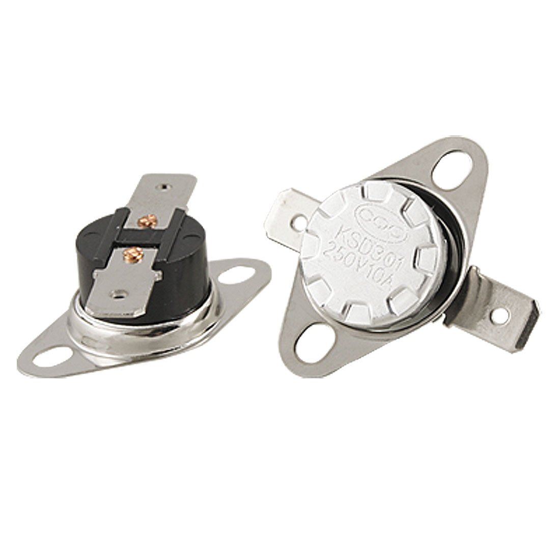 sourcingmap 2 x Temperature Control Switch Thermostat 125C Celsius N.C. KSD301
