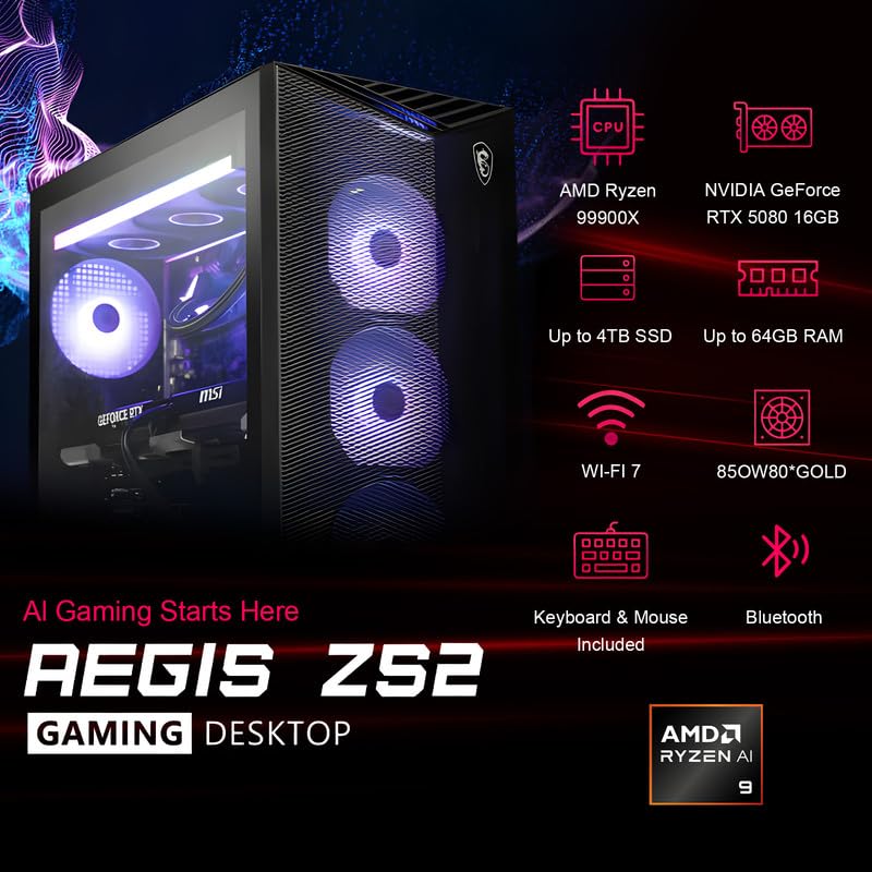 MSI Aegis ZS2 RTX 5080 Ryzen 9 PC