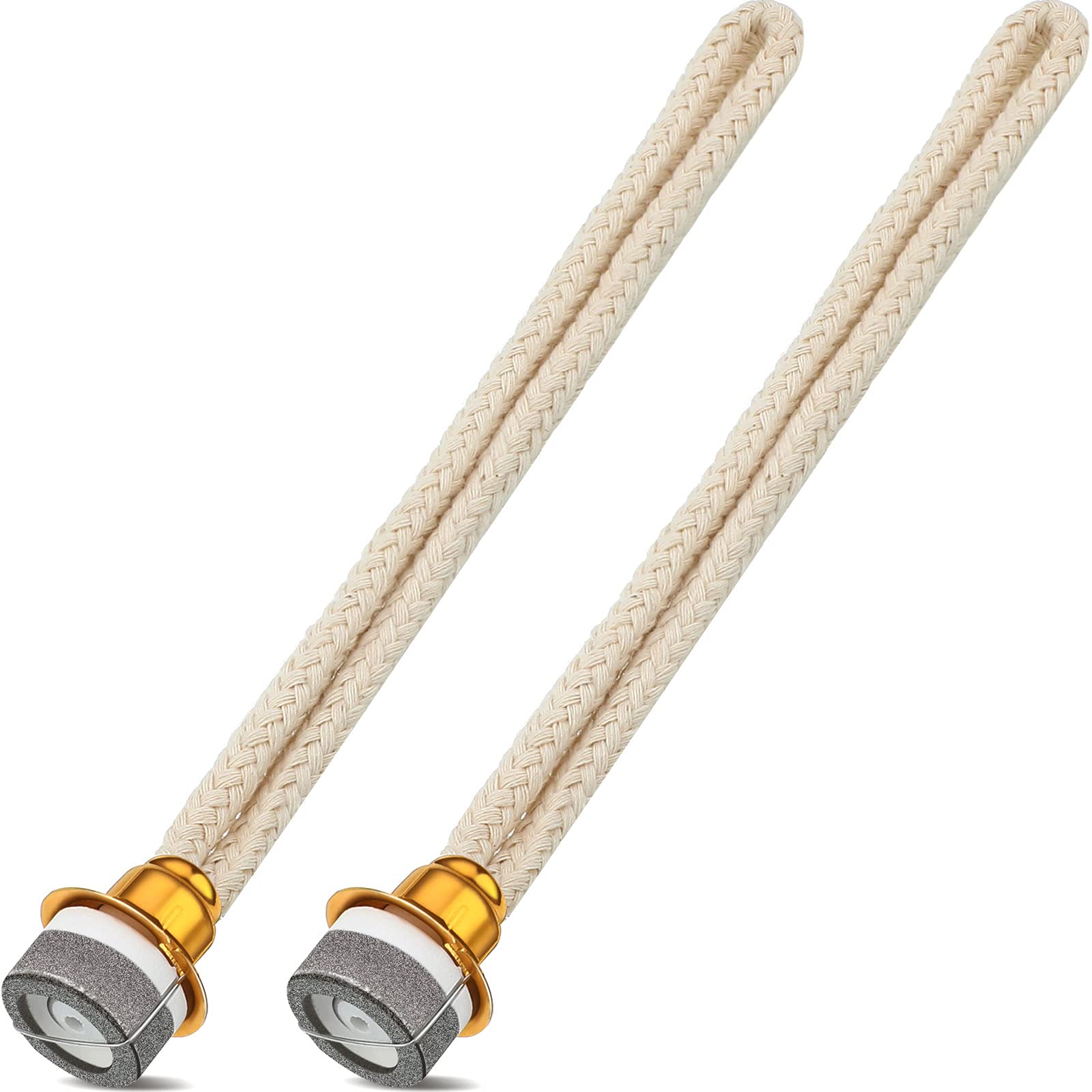 Maitys 2 Pieces Oil Lamp Wick Fragrance Oil Lamp Wick Replacement Air Control Catalytic Burner for Diffuser Aromatherapy Home Decoration, 6.3 Inch(Gold)