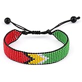 Guyana Flag Bracelet, Adjustable, Boho Style Rope Bracelet for Women, Men, Thread String