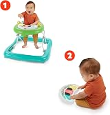 Bright Starts Tiny Trek Jungle Vines 2-in-1 Activity Walker with Piano Toy view 2