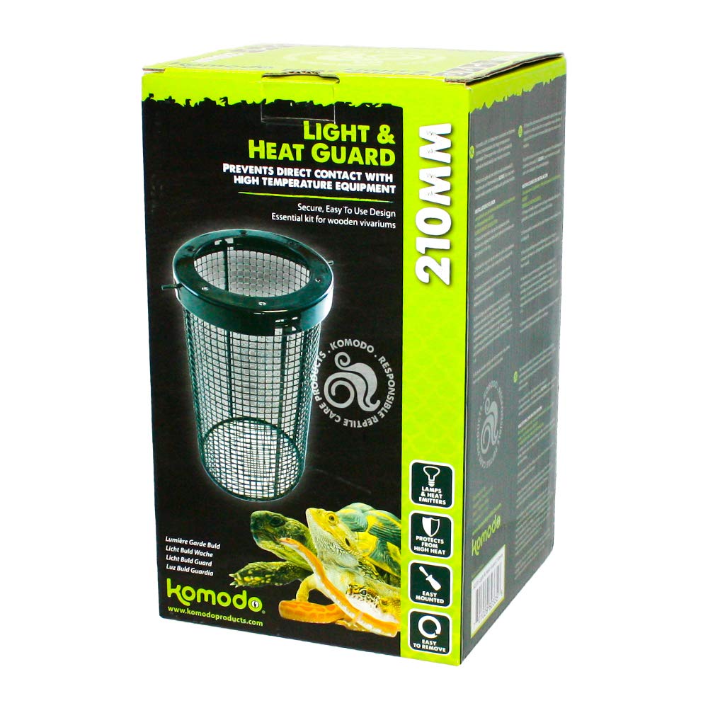 Komodo Light & Heat Guard Easily Mountable & Removable Protects from High Heat Vivarium Accessory - 210mm