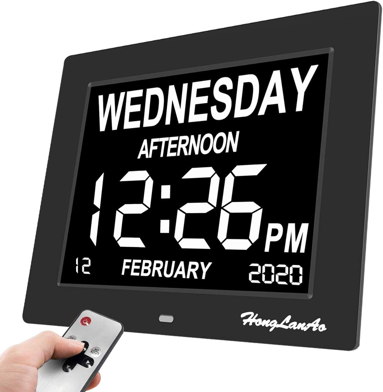 Honglanao® Mise à niveau - avec fonction d'alarme 8 Inch Horloge