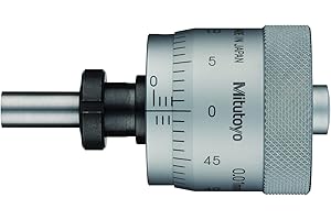 Mitutoyo 148-312 Large Micrometer Head, 0-13mm Range, 0.01mm Graduation, Plus /-0.002mm Accuracy, Plain Thimble, Clamp Nut, F