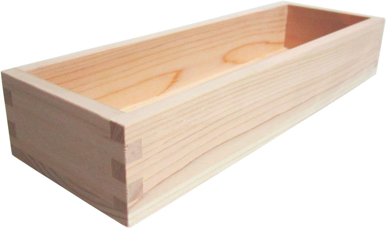HAKOMASU Japanese Cypress Wooden Box Cutlery Tray Type, 9.05 inch