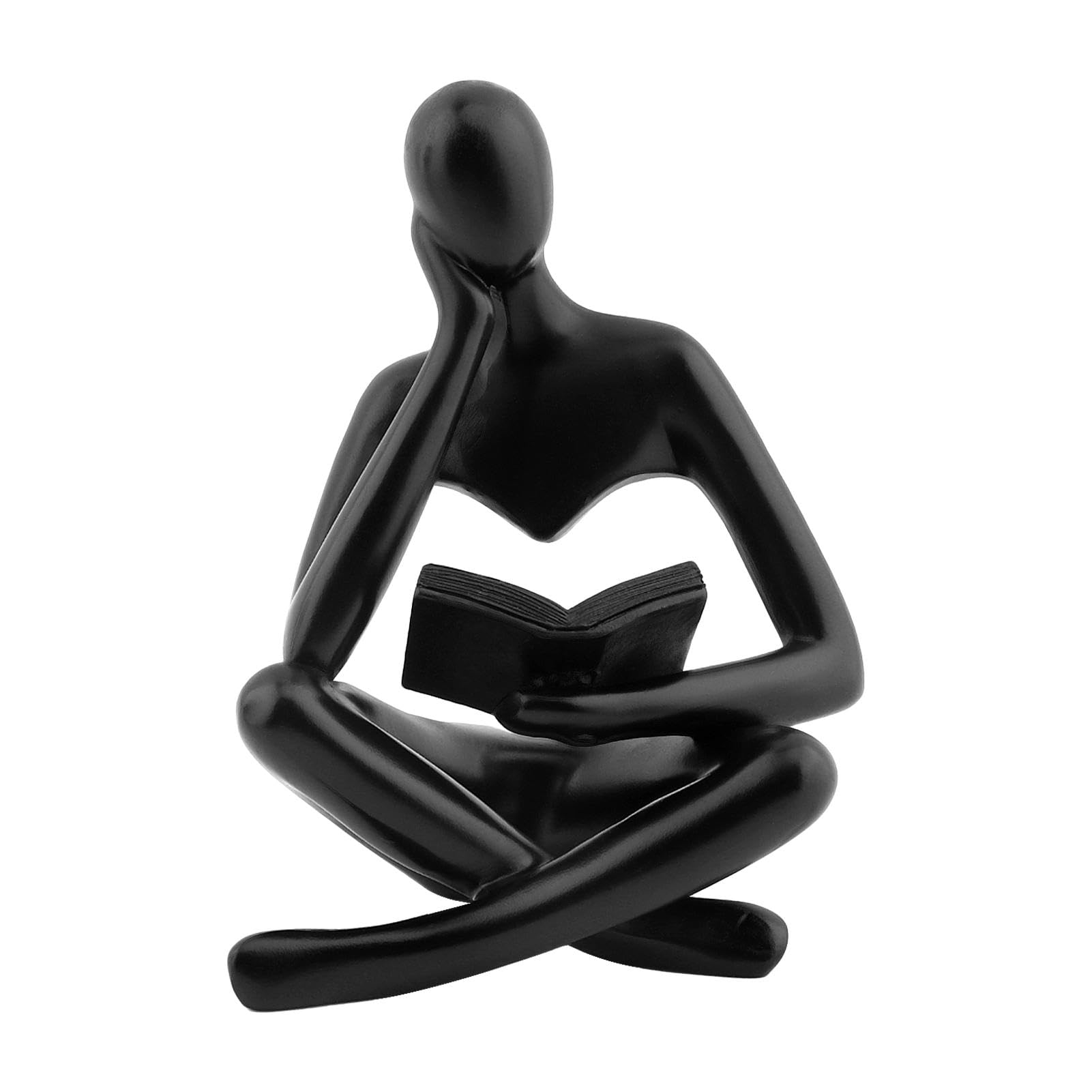 JOYIAL Craft Thinker Statue Stable Resin Desktop Stylish Home Decor Abstract Sculpture,for Home Office Bookshelf Desktop Decor(size:left reverie)