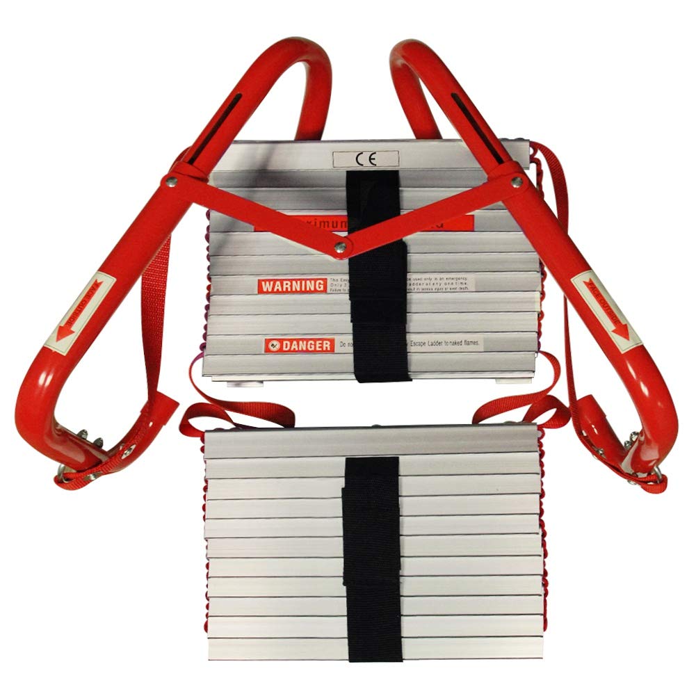 Hausse Retractable 3 Story Fire Escape Ladder, 25 Feet on Galleon
