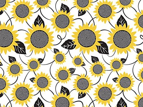 SunFlower Print Gift Wrap Tissue paper 20" X 30" - 12 Large Sheets