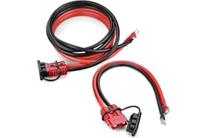 ANCHImsr 24 FT Quick Disconnect Winch Power Cable, 175A Connector Plug with 2AWG Copper Wiring, Forklift Plug Wire Trailer Power Storage Power Harness