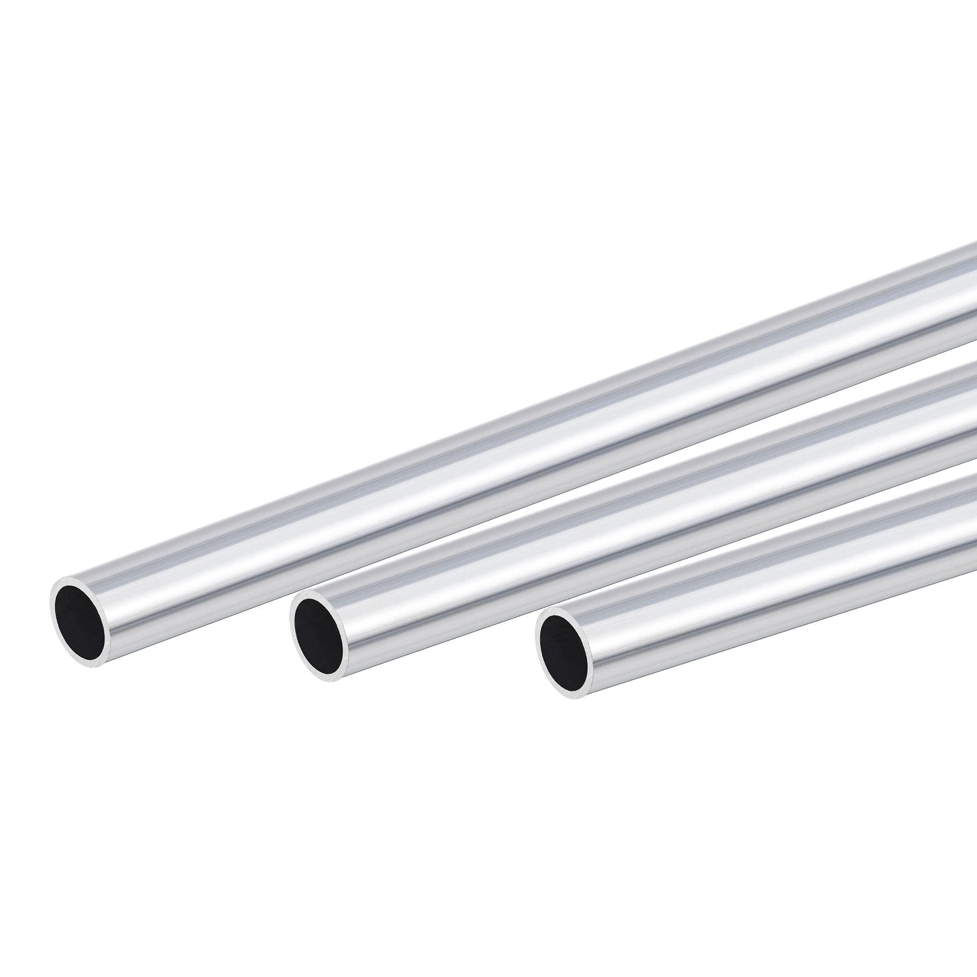 sourcing map 6063 Aluminum Round Tube 11mm OD 9mm Inner Dia 300mm Length Pipe Tubing 3 Pcs
