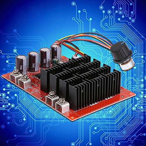 Alloet DC9-50V DC Motor Speed Control Board 3600W 60A with Switch Extension Cord
