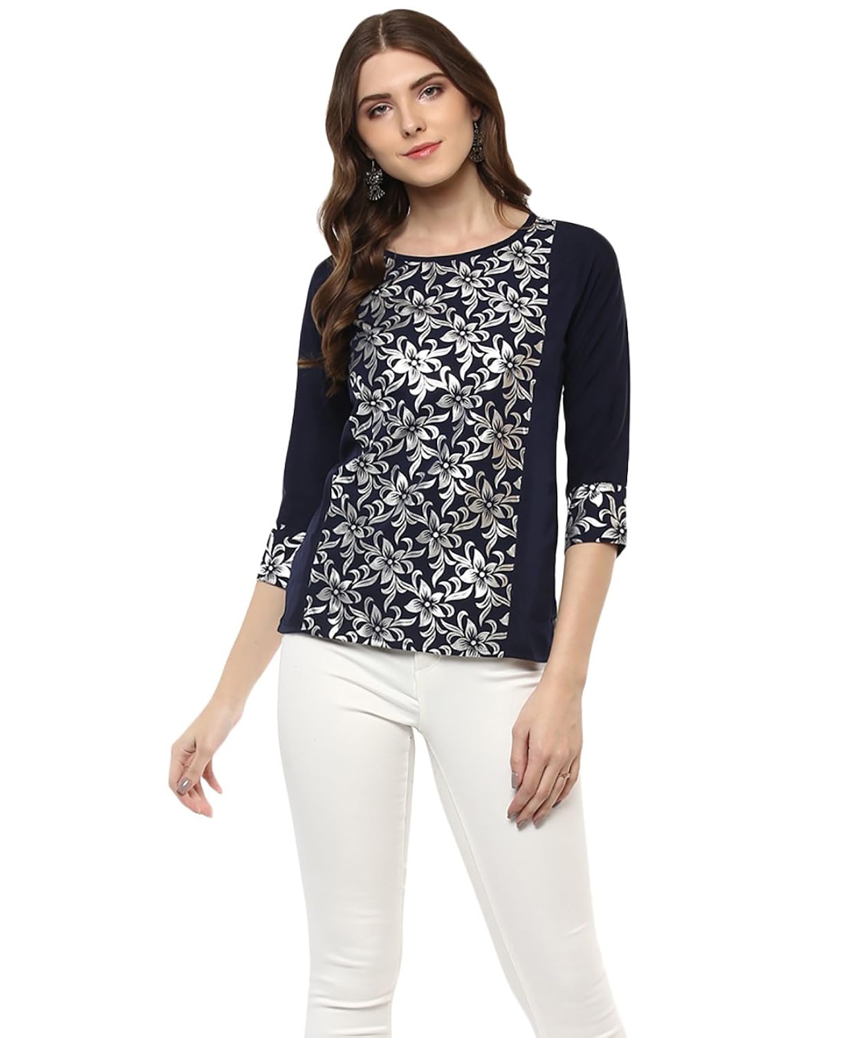 alc creations women's faux crepe top