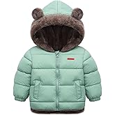 Arssm Baby Boys Girls Winter Fleece Coat Toddler Kids Warm Cute Bear Ear Hooded Jacket