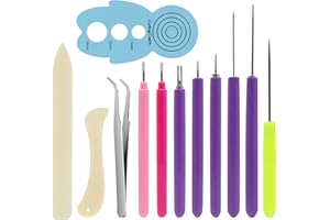 FENGWANGLI Paper Quilling Tools, 12 Pack Assorted Sizes Rolling Curling Quilling Needle Pen for Art Craft DIY Paper Cardmaking Project
