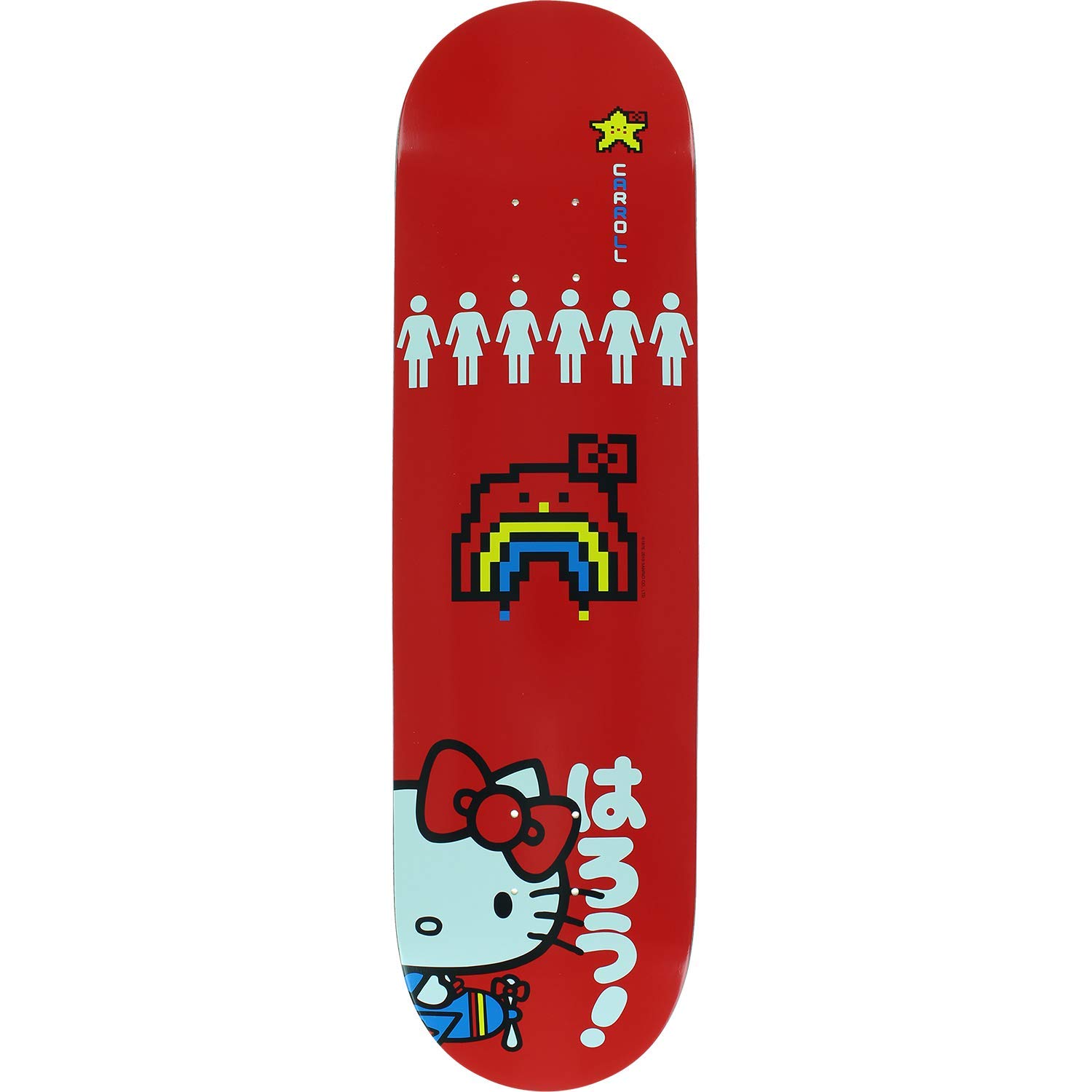 Girl Carroll Hello Kitty 45th Skateboard Deck 8.25