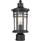 Darkaway Outdoor Post Lights Lamp Posts Outdoor Lighting, Waterproof Aluminum Post Lights Outdoor Light Fixtures with Glass, 