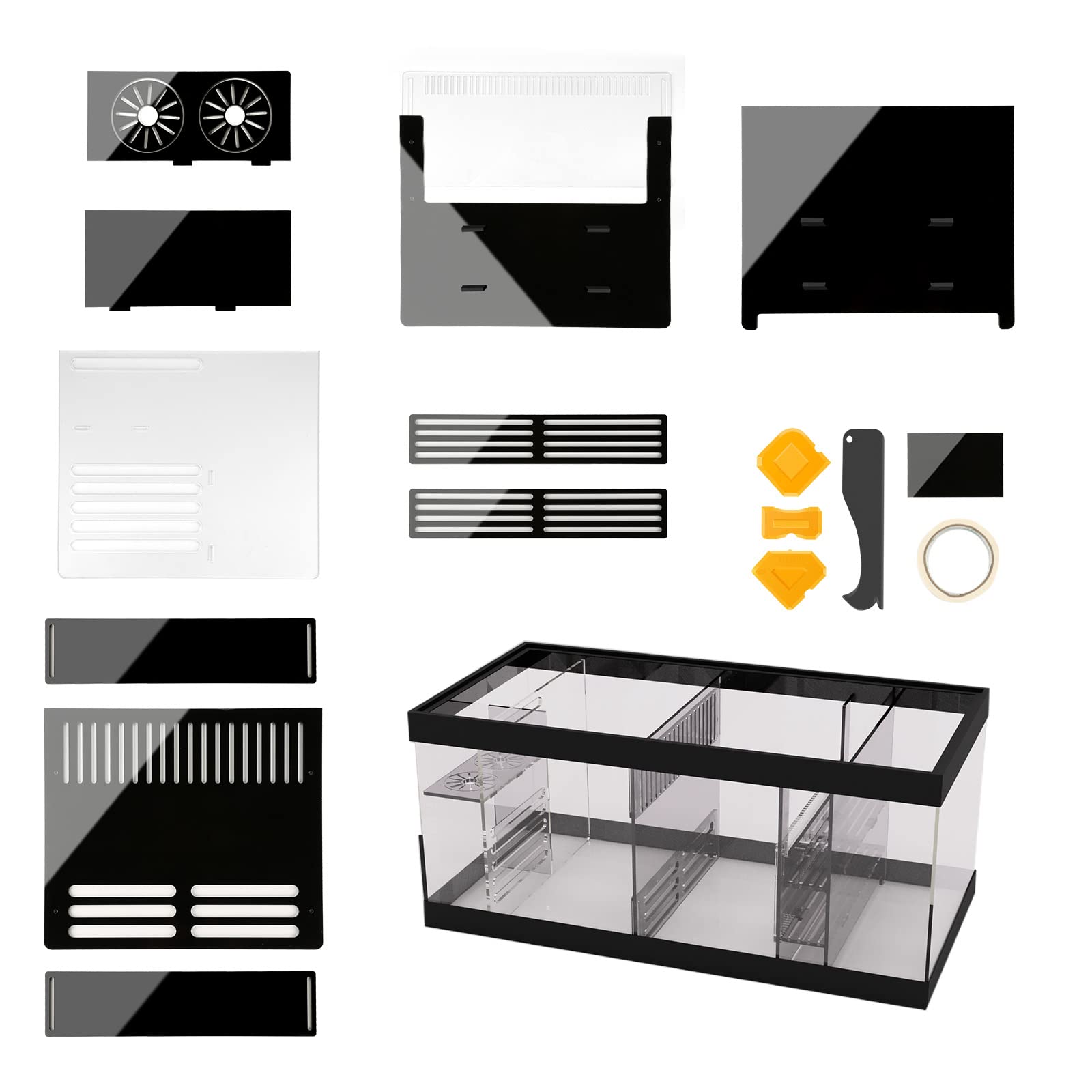 Photo 1 of Adjustable Sump Baffle Kit - Refugium Kit for 40 Gallon Breeder Tank - Reef Aquarium - Saltwater Aquarium Filter System- Protein Skimmer Sump