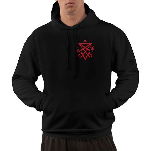 GLUDEAR Men's Vikings Norse Mythology 3D Print Hoodie - Odin's Raven Red, Size Large