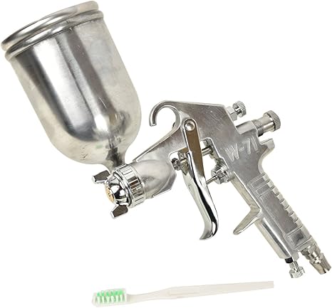 Amazon Cerue 口径 1 5ｍｍ エアースプレーガン 塗装ガン 塗装用 重力式 サイドカップ カップ容量400ml 中面積 広い面積の 塗装作業に W71 スプレーガン 塗料カップ