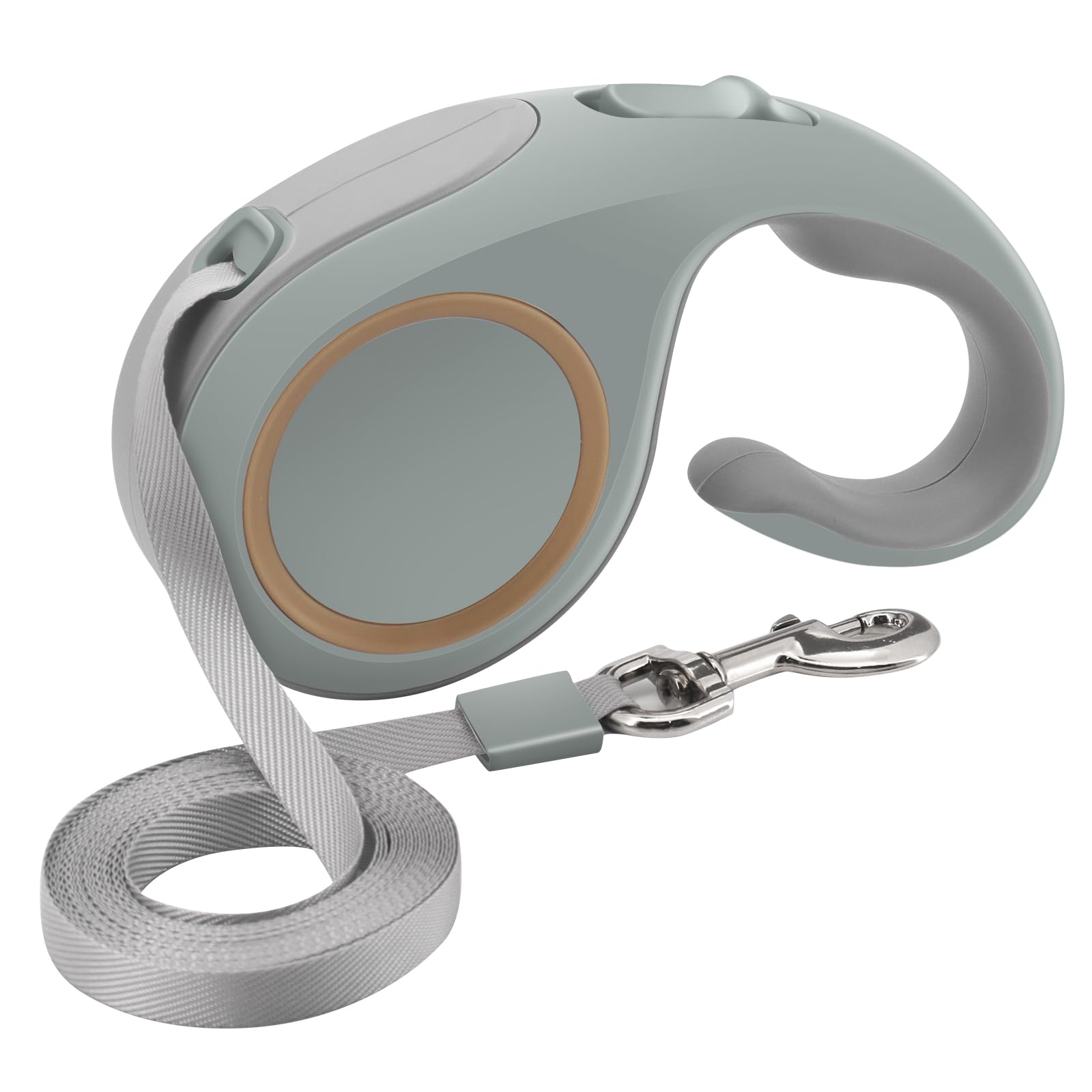 Beowanzk 5m Extendable Dog Lead, Dog Leashes, Dog Lead Retractable, Dog Retractable Lead with Pause Lock, One-Handed Brake, Pause, Lock (Gray)